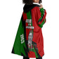 Jomo Kenyatta Wearable Blanket Hoodie Patriotic Colors Design and Father of the Kenyan Nation Tribute - African Pride