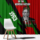 Jomo Kenyatta Window Curtain Patriotic Colors Design and Father of the Kenyan Nation Tribute - African Pride
