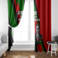 Jomo Kenyatta Window Curtain Patriotic Colors Design and Father of the Kenyan Nation Tribute - African Pride