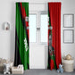 Jomo Kenyatta Window Curtain Patriotic Colors Design and Father of the Kenyan Nation Tribute - African Pride