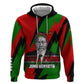 Jomo Kenyatta Zip Hoodie Patriotic Colors Design and Father of the Kenyan Nation Tribute - African Pride