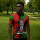Jomo Kenyatta Zipper Polo Shirt Patriotic Colors Design and Father of the Kenyan Nation Tribute - African Pride