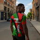 Jomo Kenyatta Zipper Polo Shirt Patriotic Colors Design and Father of the Kenyan Nation Tribute - African Pride