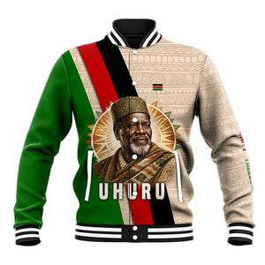 Jomo Kenyatta Baseball Jacket Uhuru and Kenyan Heritage Quote Tribute - African Pride
