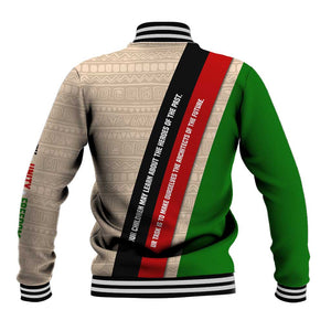 Jomo Kenyatta Baseball Jacket Uhuru and Kenyan Heritage Quote Tribute - African Pride