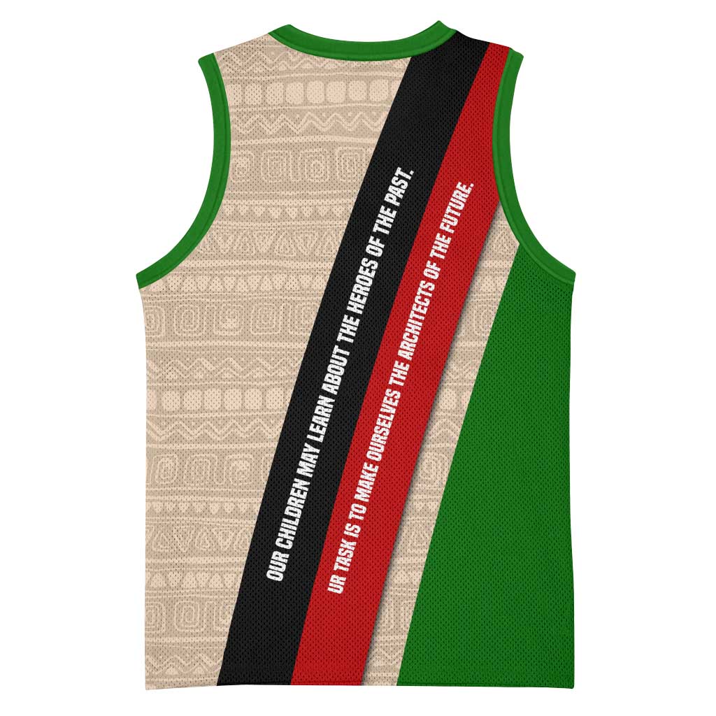 Jomo Kenyatta Basketball Jersey Uhuru and Kenyan Heritage Quote Tribute - African Pride
