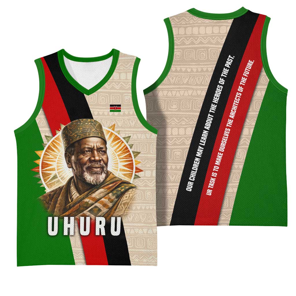 Jomo Kenyatta Basketball Jersey Uhuru and Kenyan Heritage Quote Tribute - African Pride