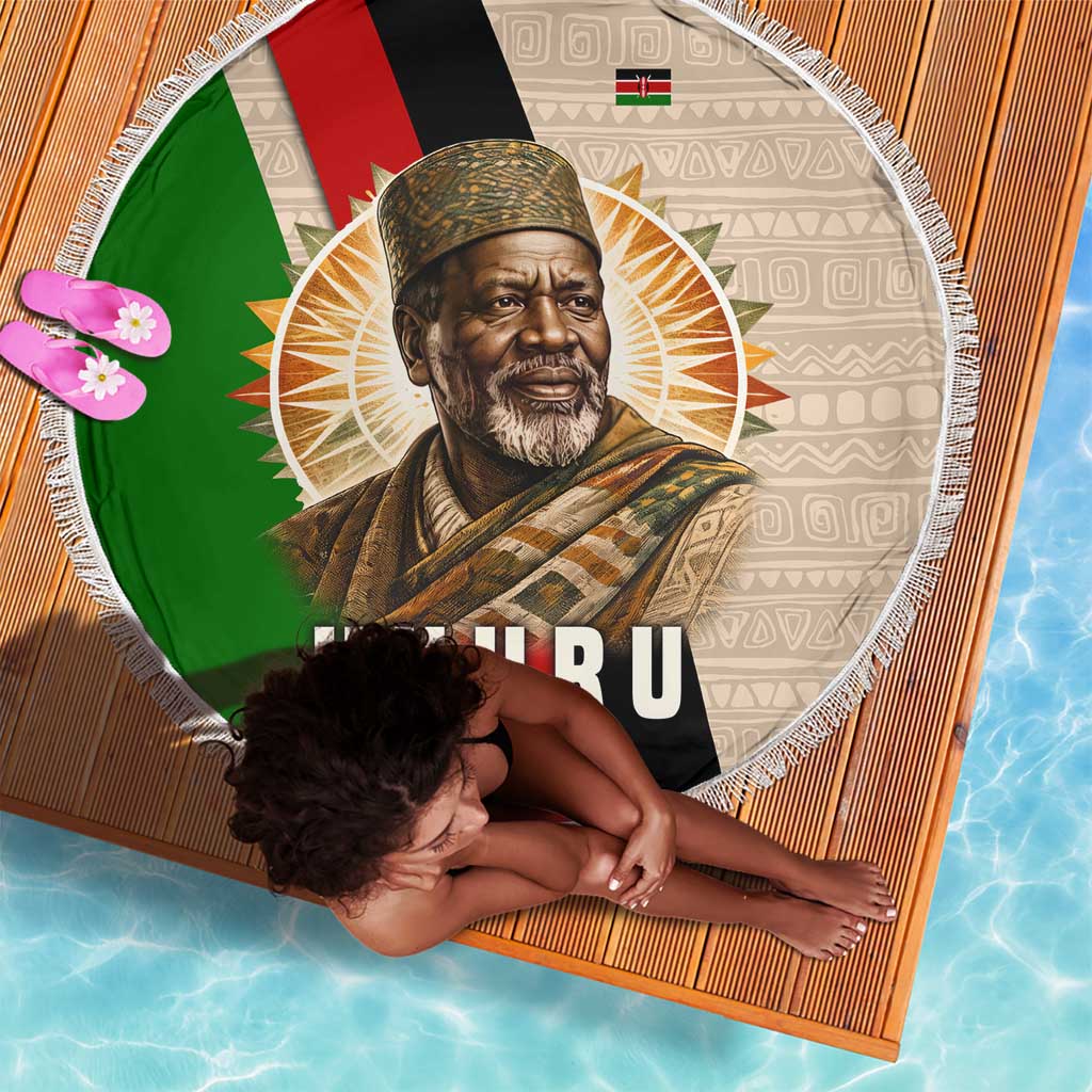 Jomo Kenyatta Beach Blanket Uhuru and Kenyan Heritage Quote Tribute - African Pride