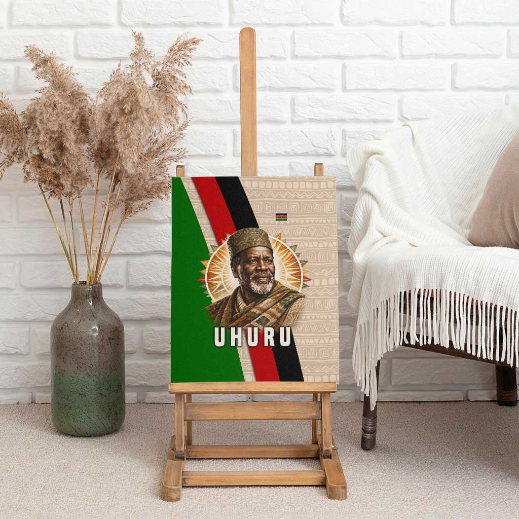 Jomo Kenyatta Canvas Wall Art Uhuru and Kenyan Heritage Quote Tribute - African Pride
