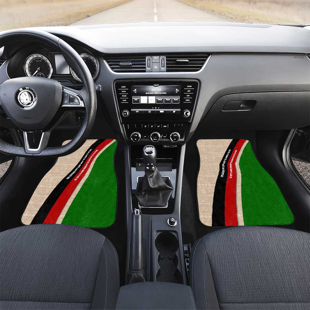 Jomo Kenyatta Car Mats Uhuru and Kenyan Heritage Quote Tribute - African Pride