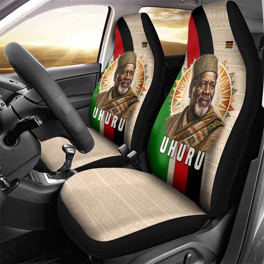 Jomo Kenyatta Car Seat Cover Uhuru and Kenyan Heritage Quote Tribute - African Pride