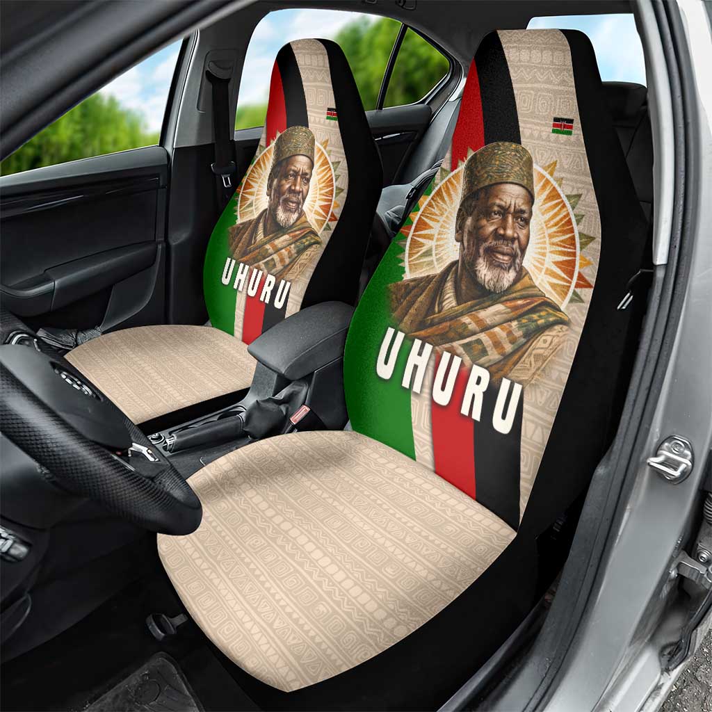 Jomo Kenyatta Car Seat Cover Uhuru and Kenyan Heritage Quote Tribute - African Pride