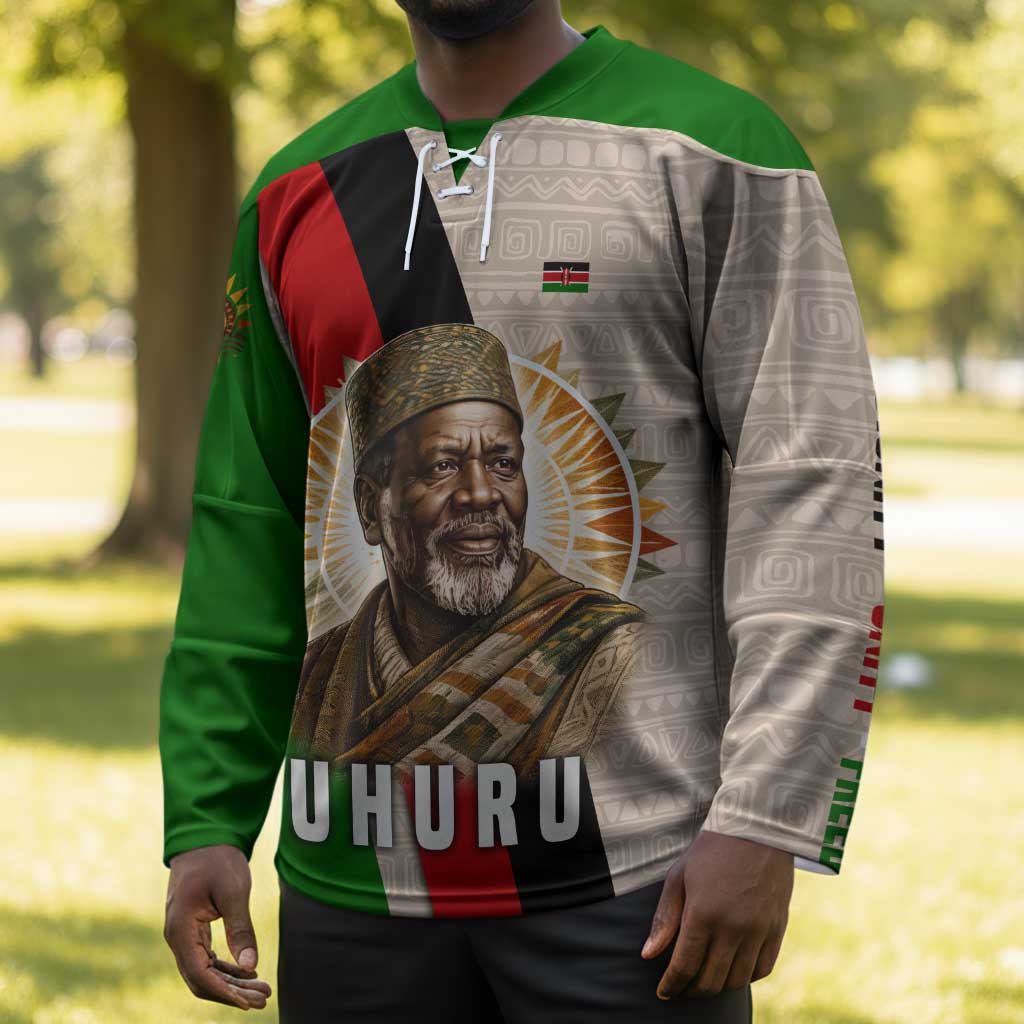 Jomo Kenyatta Hockey Jersey Uhuru and Kenyan Heritage Quote Tribute - African Pride