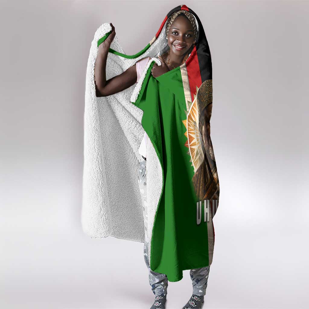 Jomo Kenyatta Hooded Blanket Uhuru and Kenyan Heritage Quote Tribute - African Pride
