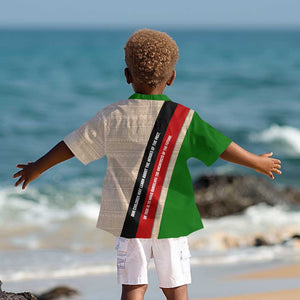 Jomo Kenyatta Kid Hawaiian Shirt Uhuru and Kenyan Heritage Quote Tribute - African Pride