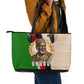 Jomo Kenyatta Leather Tote Bag Uhuru and Kenyan Heritage Quote Tribute - African Pride