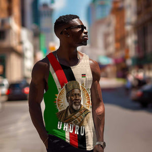 Jomo Kenyatta Men Tank Top Uhuru and Kenyan Heritage Quote Tribute - African Pride