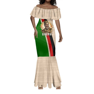 Jomo Kenyatta Mermaid Dress Uhuru and Kenyan Heritage Quote Tribute - African Pride