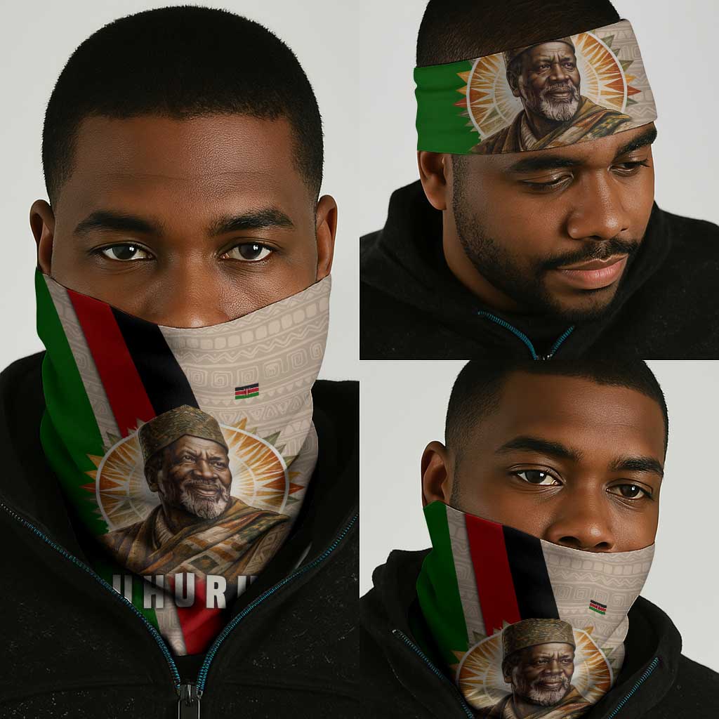 Jomo Kenyatta Neck Gaiter Uhuru and Kenyan Heritage Quote Tribute - African Pride