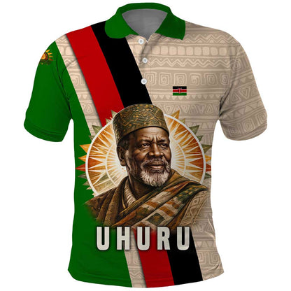 Jomo Kenyatta Polo Shirt Uhuru and Kenyan Heritage Quote Tribute - African Pride