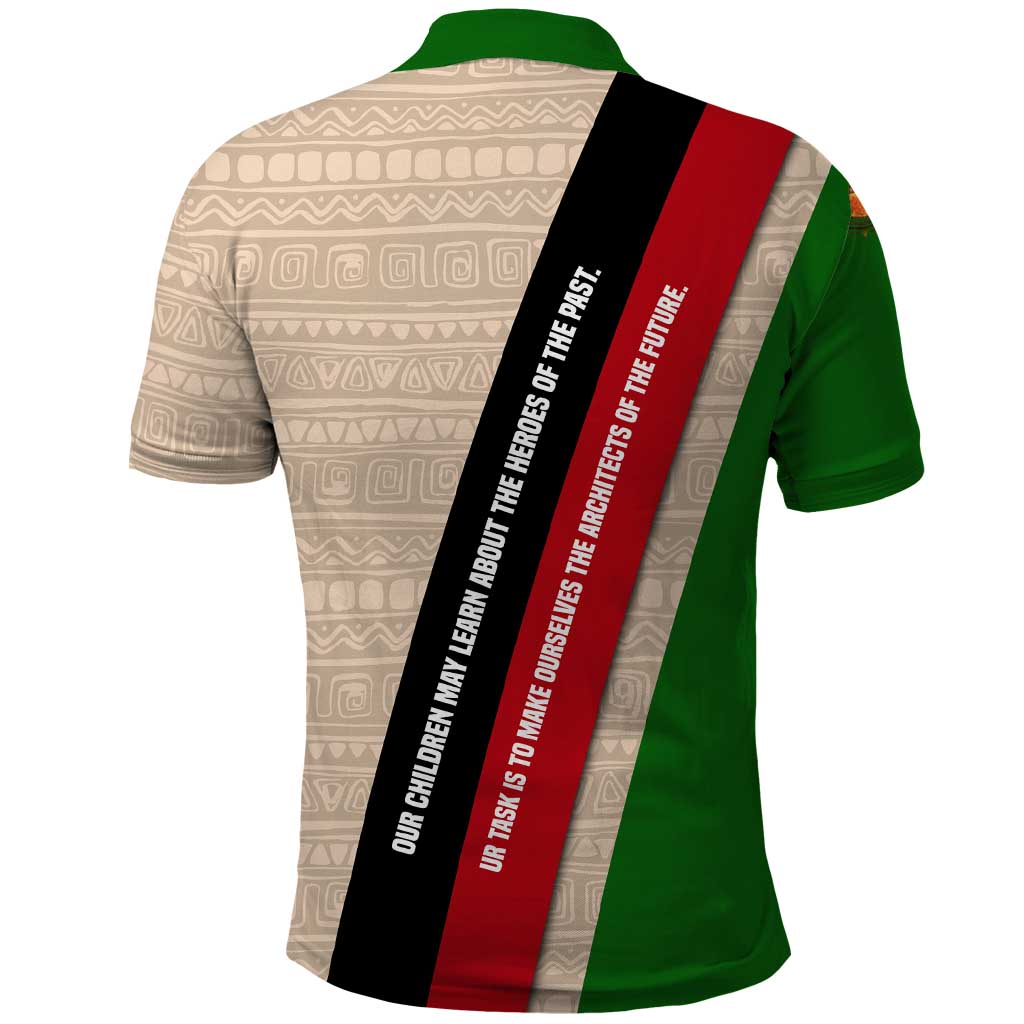 Jomo Kenyatta Polo Shirt Uhuru and Kenyan Heritage Quote Tribute - African Pride