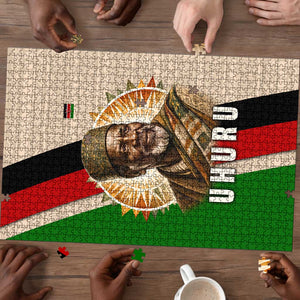 Jomo Kenyatta Puzzle Uhuru and Kenyan Heritage Quote Tribute - African Pride