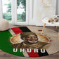 Jomo Kenyatta Round Carpet Uhuru and Kenyan Heritage Quote Tribute - African Pride
