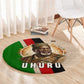 Jomo Kenyatta Round Carpet Uhuru and Kenyan Heritage Quote Tribute - African Pride