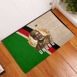 Jomo Kenyatta Rubber Doormat Uhuru and Kenyan Heritage Quote Tribute - African Pride