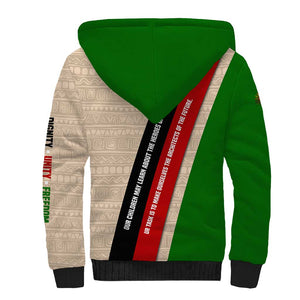 Jomo Kenyatta Sherpa Hoodie Uhuru and Kenyan Heritage Quote Tribute - African Pride