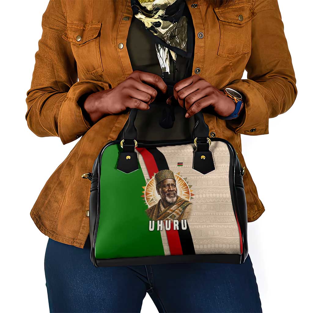 Jomo Kenyatta Shoulder Handbag Uhuru and Kenyan Heritage Quote Tribute - African Pride