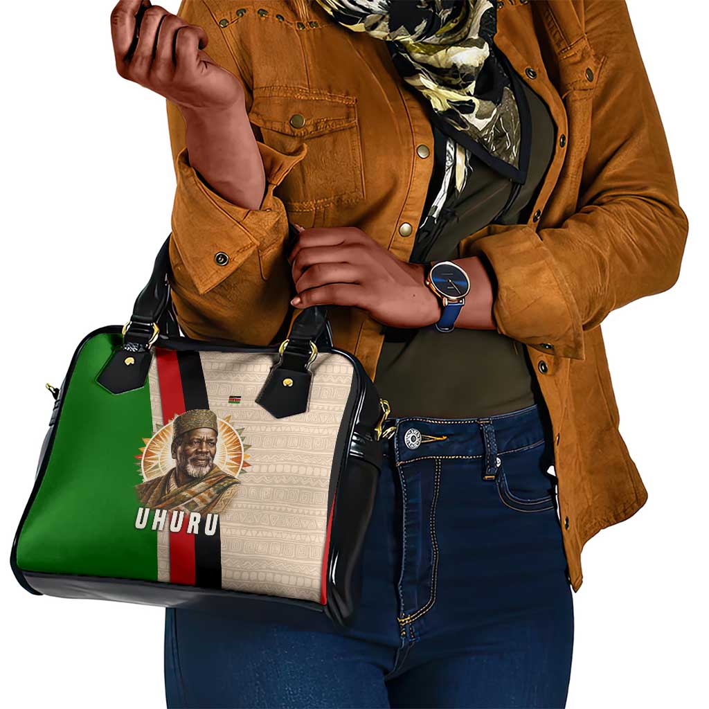 Jomo Kenyatta Shoulder Handbag Uhuru and Kenyan Heritage Quote Tribute - African Pride