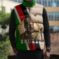 Jomo Kenyatta Sleeveless Puffer Jacket Uhuru and Kenyan Heritage Quote Tribute - African Pride