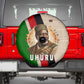 Jomo Kenyatta Spare Tire Cover Uhuru and Kenyan Heritage Quote Tribute - African Pride