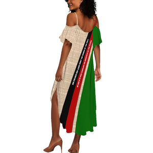 Jomo Kenyatta Summer Maxi Dress Uhuru and Kenyan Heritage Quote Tribute - African Pride