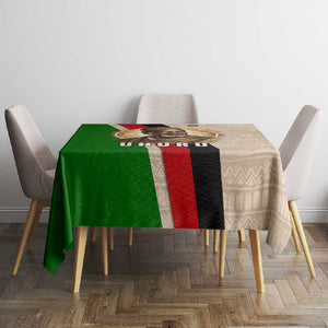 Jomo Kenyatta Tablecloth Uhuru and Kenyan Heritage Quote Tribute - African Pride
