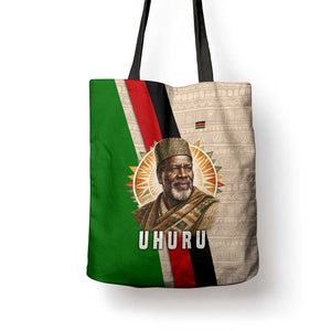 Jomo Kenyatta Tote Bag Uhuru and Kenyan Heritage Quote Tribute - African Pride