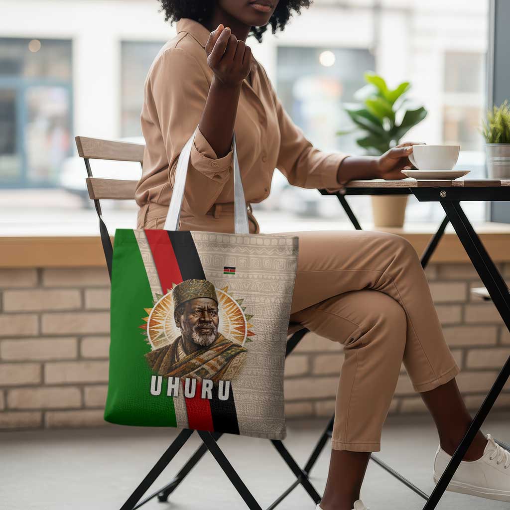Jomo Kenyatta Tote Bag Uhuru and Kenyan Heritage Quote Tribute - African Pride