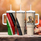 Jomo Kenyatta Tumbler With Handle Uhuru and Kenyan Heritage Quote Tribute - African Pride