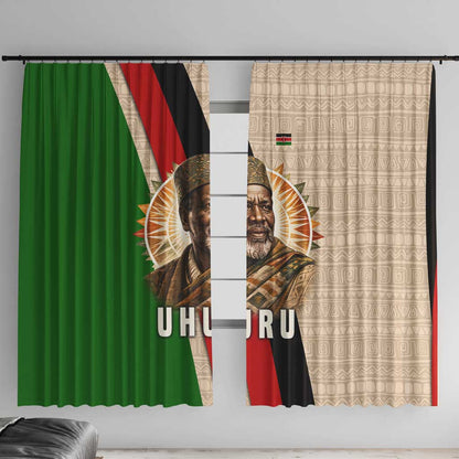 Jomo Kenyatta Window Curtain Uhuru and Kenyan Heritage Quote Tribute - African Pride