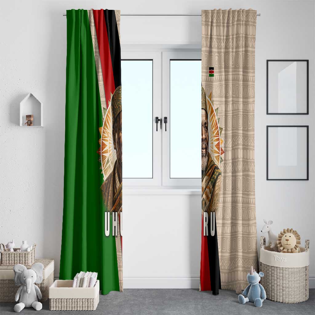 Jomo Kenyatta Window Curtain Uhuru and Kenyan Heritage Quote Tribute - African Pride