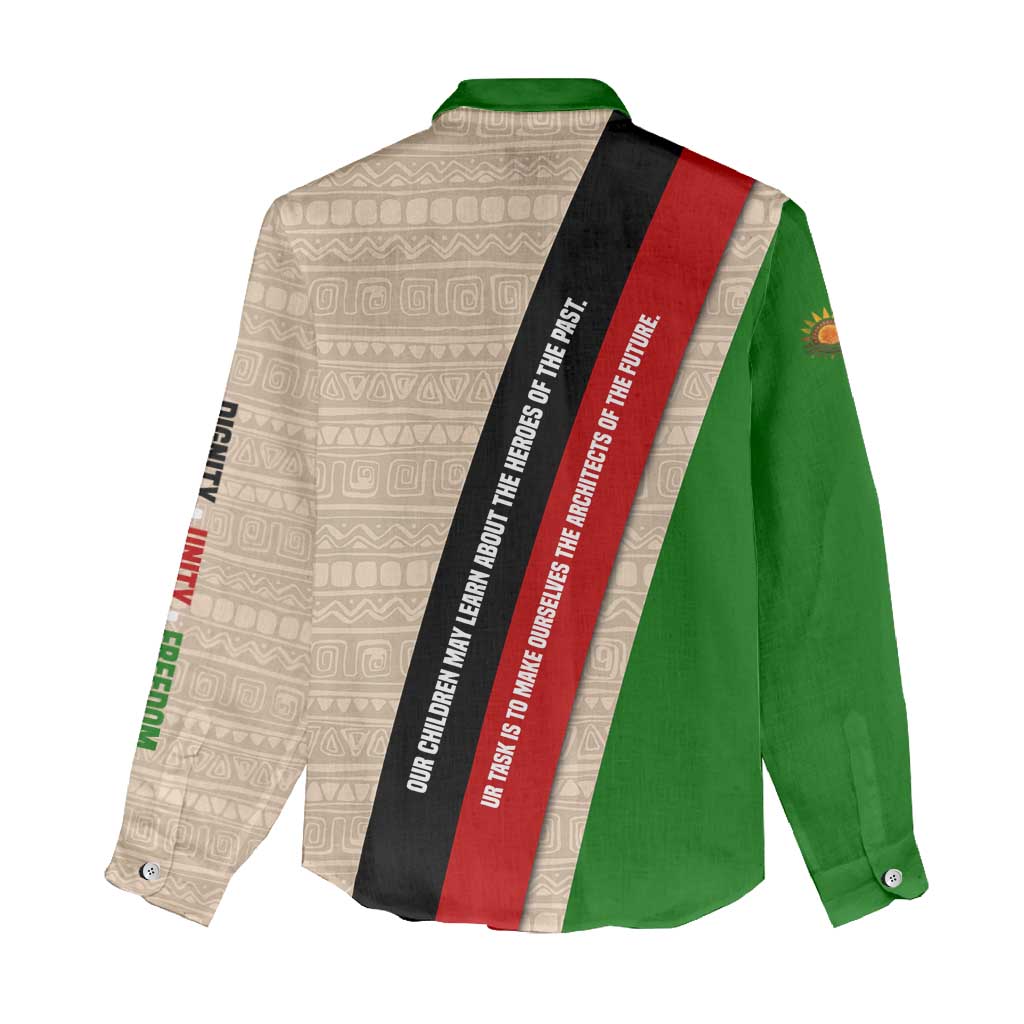 Jomo Kenyatta Women Casual Shirt Uhuru and Kenyan Heritage Quote Tribute - African Pride