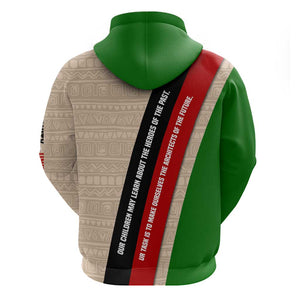 Jomo Kenyatta Zip Hoodie Uhuru and Kenyan Heritage Quote Tribute - African Pride
