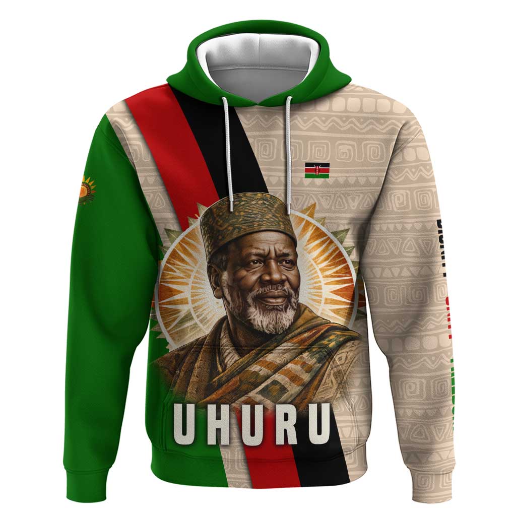 Jomo Kenyatta Zip Hoodie Uhuru and Kenyan Heritage Quote Tribute - African Pride