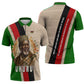 Jomo Kenyatta Zipper Polo Shirt Uhuru and Kenyan Heritage Quote Tribute - African Pride