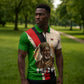 Jomo Kenyatta Zipper Polo Shirt Uhuru and Kenyan Heritage Quote Tribute - African Pride