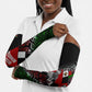 Jomo Kenyatta Arm Sleeves with Roots Resistance Renaissance and Kenyan Patchwork Pattern Tribute - African Pride