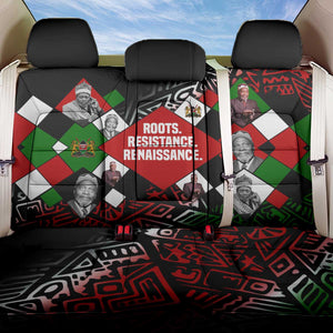 Jomo Kenyatta Back Car Seat Cover with Roots Resistance Renaissance and Kenyan Patchwork Pattern Tribute - African Pride