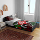 Jomo Kenyatta Bedding Set with Roots Resistance Renaissance and Kenyan Patchwork Pattern Tribute - African Pride