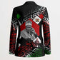 Jomo Kenyatta Blazer with Roots Resistance Renaissance and Kenyan Patchwork Pattern Tribute - African Pride